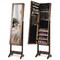 Costway Jewelry Mirrored Cabinet Armoire Organizer Storage Box with Stand Christmas Gift Black/White/Coffee/Brown
